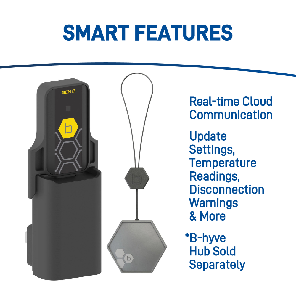 One B-yve Gen 2 hub, with one B-yve smart flood sensor.