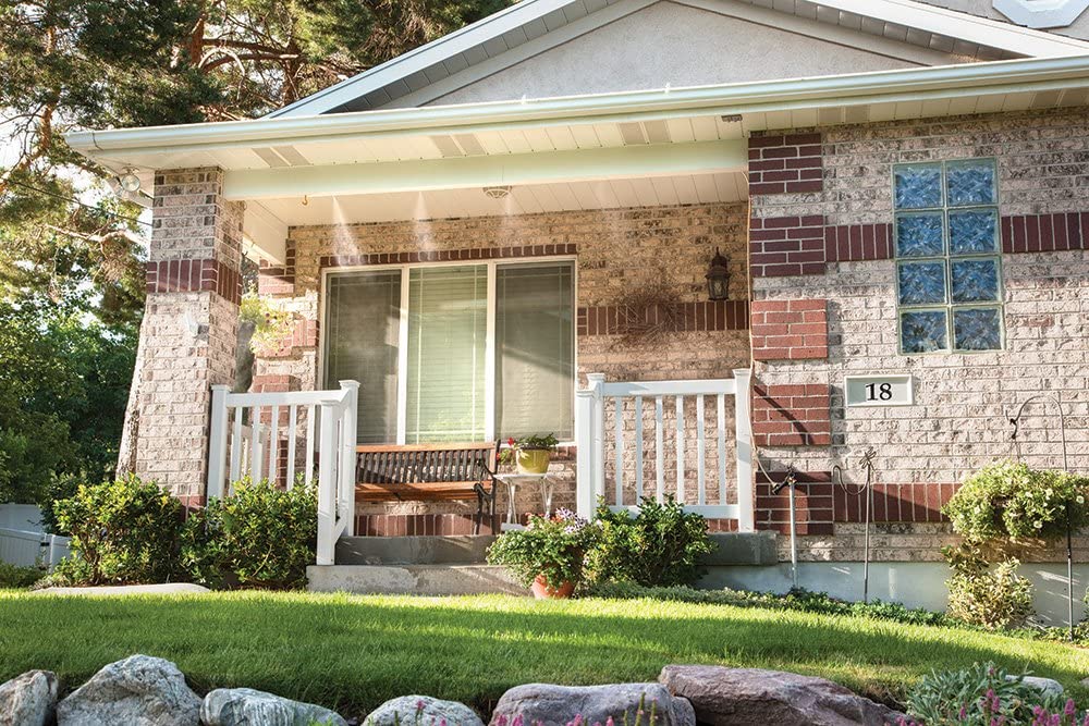 Image of a home displaying the Performance 12 Ft. PVC Mist Cooling System